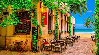 Spain Outdoor Coffee Shop Ambience - Latin Cafe | Bossa Nova Music for Positive Mood,Happy Morning