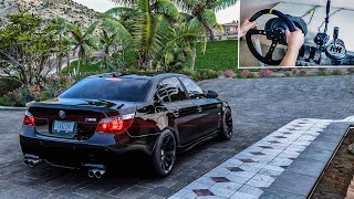 BMW M5 E60 - Mafia Style | Forza Horizon 5  Steering Wheel + Shifter Gameplay