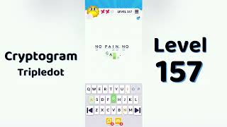 Cryptogram Tripledo Level 157 Solutions 🧩 | Logic Puzzle Game | Mini Boss