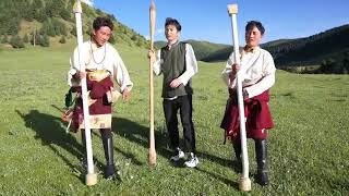 གྱང་གཞས། Tibetan Traditional Wall-Building Song