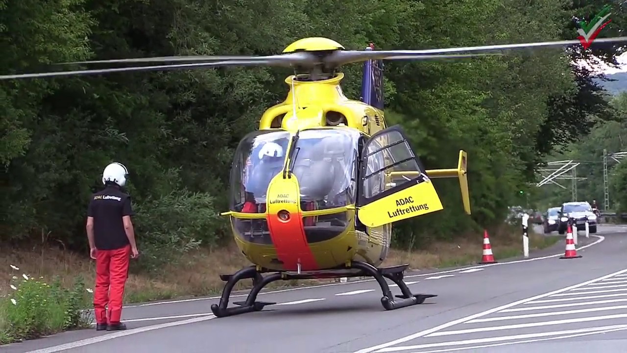 Schwerer Motorradunfall Auf Der Gederner Straße - Rettungshubschrauber ...