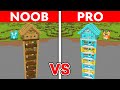 NOOB vs PRO: SKYSCRAPER UNDER THE HOUSE Build Challenge in Minecraft (Maizen)