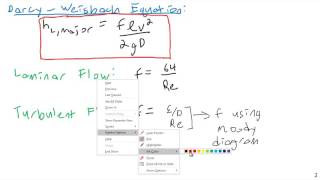 Darcy-Weisbach Examples - Fluid Mechanics