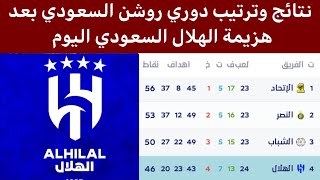 جدول ترتيب الدوري السعودي بعد هزيمة الهلال السعودي اليوم نتائج دوري روشن السعودي