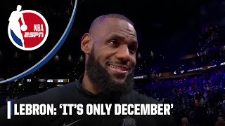 LeBron James after advancing to IST Final: ‘It’s still December’ 👀 | NBA on ESPN