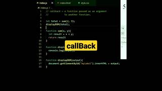 callBack | javascript tutorial #shorts #html #javascript