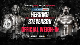 Jamel Herring vs Shakur Stevenson | OFFICIAL WEIGH-IN