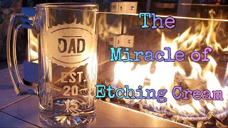 FATHERS DAY GIFT IDEAS/HOW TO ETCH ON GLASS