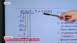 5214 - Matematikë - Pjesëtimi i  numrave me një numër njëshifror