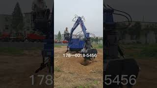 Four-way digging with the vehicle, gantry crane burial vehicle, shell grab one machine, save tim