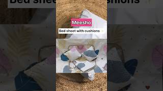 Meesho 5 in 1 Bedsheet with Cushions 🛌  #meesho #meeshohaul #shorts  #meeshobedsheet  #ytshorts