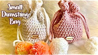 Small Drawstring Bag | Crochet Tutorial | Beginner Series