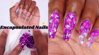 HOW TO ENCAPSULATE GLITTER WITH POLYGEL NAILS | Beginner Friendly Nail Tutorial