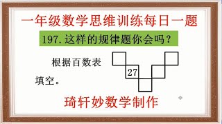 一年级数学思维训练每日一题：197.特殊的规律题