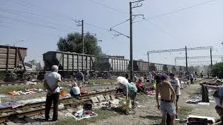 Flea market on railroad tracks in Kyiv/Petrivka - Scene 2