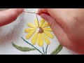 tutorial teknik menyulam gambar bunga matahari hand embroidery tutorial embroidery 003