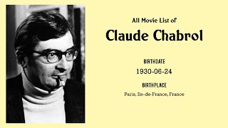 Claude Chabrol Movies list Claude Chabrol| Filmography of Claude Chabrol