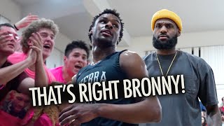 Bronny James Heated Playoff Game: Unknown Player Points at LeBron After Crazy Sh