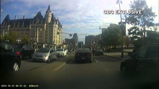 Dashcam footage shows Parliament Hill shooter - Ottawa, Canada