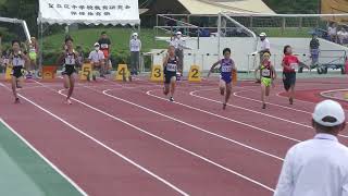 ⑬小学男子56年100m1組目 第7回足立フレンドリーナイター20220821