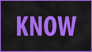 NF - Know (Lyrics) HD