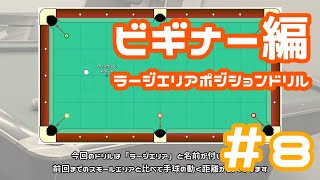 【ビリヤード】ビリヤード練習ドリル ひたすら動画化してみた「ＰＡＴ」ビギナー編 #8【ラージエリアポジションドリル】