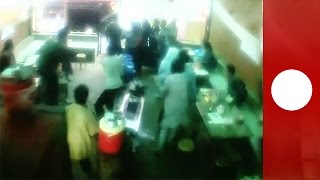 Shocking CCTV footage: Moment earthquake hits Nepal restaurant