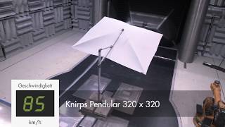 Knirps Windtunnel Test - Gartenschirm Pendular 320x320 I Knirps - Since 1928