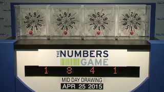 Midday Numbers Game Drawing: Saturday, April 25, 2015