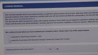 Kentucky Real Estate Commission- Online License Renewal