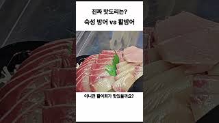 숙성 방어 vs 활 방어 진짜 맛도리를 알아보자! #shorts