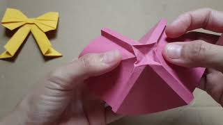 របៀបបត់ក្រដាសរូប បូ(Origami bow)