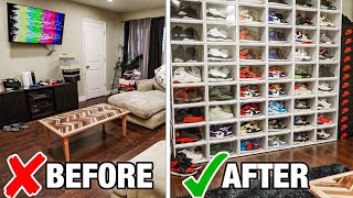 EXTREME Room Makeover With Sneaker Throne Display Cases