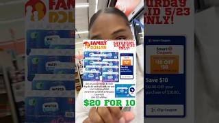 $2 each for 10 24pk TODAY 5/23 ONLY @ Family Dollar #familydollar #couponingwithnise #couponing