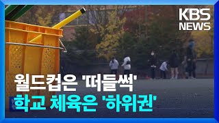 월드컵 ‘열기’ 뜨거웠지만…학생 체육활동 전세계 ‘하위권’ / KBS  2022.12.12.