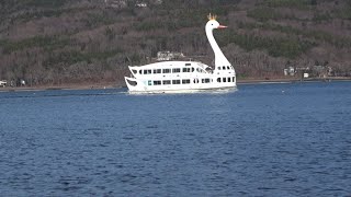 遊覧船「白鳥の湖」(Yamanashi)山中湖の観光スポット