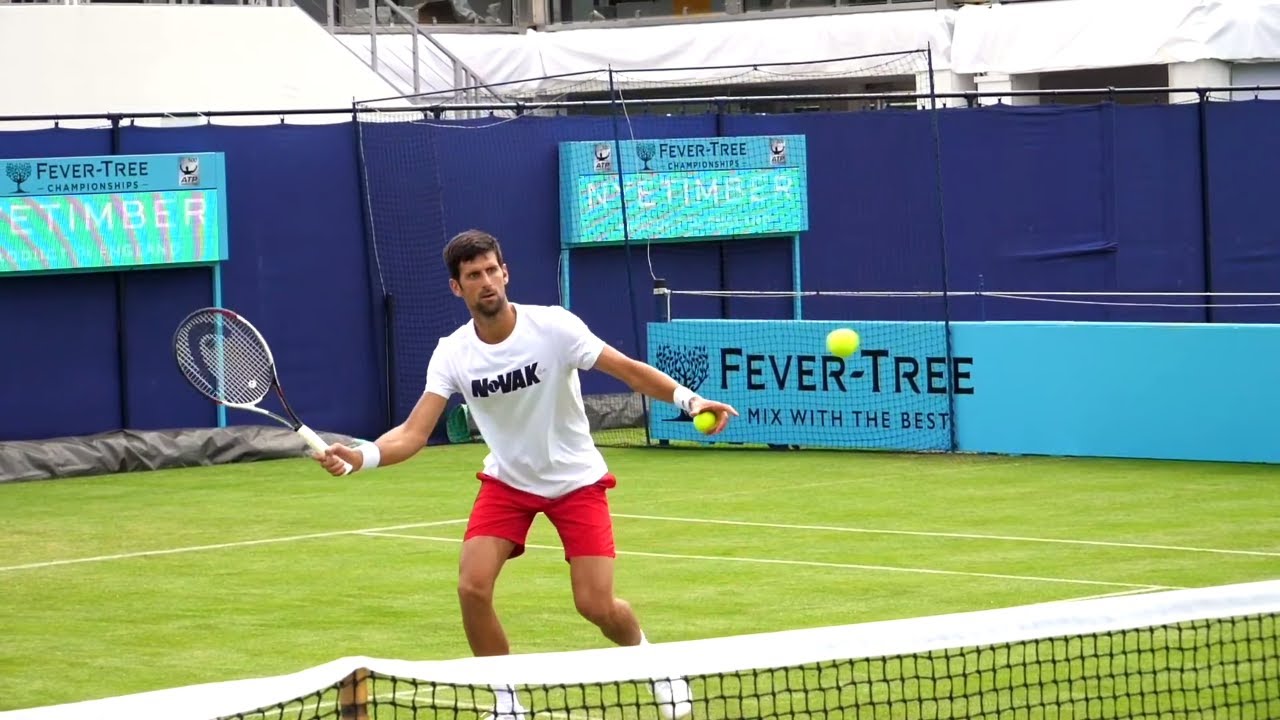 Novak Djokovic Volley Slow Motion - ATP Tennis Volley + Smash Technique ...