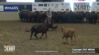 Hazardouz Material Erin Taormino 2022 NRCHA Western Derby Bridle Spec Herd work