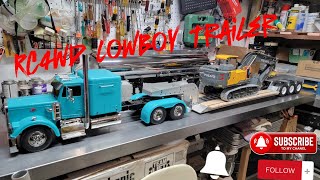 RC4WD LowBoy Trailer Unboxing for Custom Tamiya Grand Hauler (PeterBilt) and Volvo Excavator EC160E