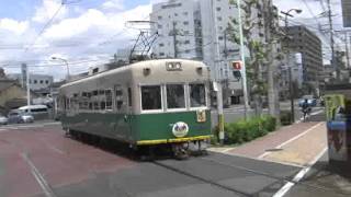 【路面電車動画】京福電鉄２５　つりかけの音　モボ１０１形