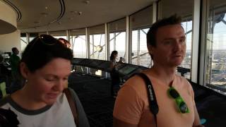 Elavator up Reunion Tower Geo-Deck in Dallas, Texas