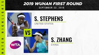 Sloane Stephens vs. Zhang Shuai | 2019 Wuhan First Round | WTA Highlights