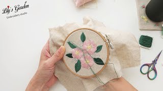 Eng sub [릴리스가든 프랑스자수] 제주도의 동백꽃 Lily's Garde embroidery - Camellia in Jeju Island