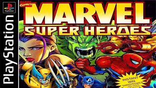 Marvel Super Heroes 100% - Full Game Walkthrough / Longplay (PS1)