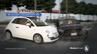 3D Animation Portrays Intersection Auto Accident
