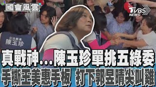 陳玉珍一對五 開撕綠委手板 王美惠怒回嗆 再奪尖叫雞 郭昱晴.黃捷狂吼反擊 #國會風雲｜TVBS新聞 @TVBSNEWS01