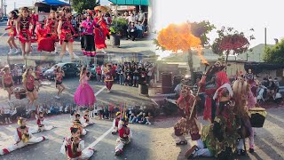 兩團素蘭陣、東方藝術團、鍾馗五鬼陣精彩的表演：「東石永靈宮」恭請「笨港口港口宮」開基大聖母下六（七）庄運庄古香路