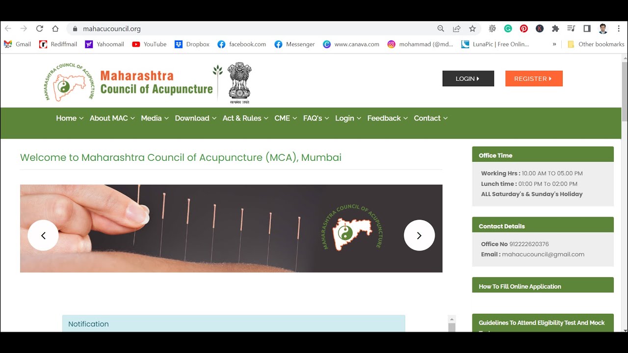 Registration Certification Started For Group B, Maharashtra Acupuncture ...