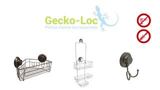 Gecko Loc Prime Home Accessories Super Suction Cup Installation Video