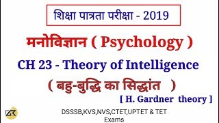 शिक्षा मनोविज्ञान  CH 24 बहु- बुद्धि का सिद्धांत ( H.gardner theory )